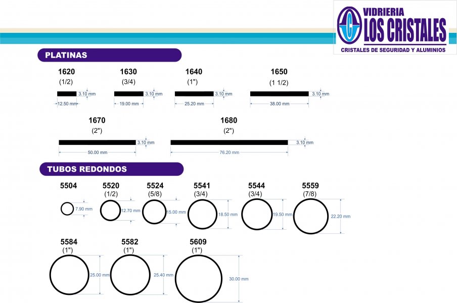 PLATINAS Y TUBOS REDONDOS